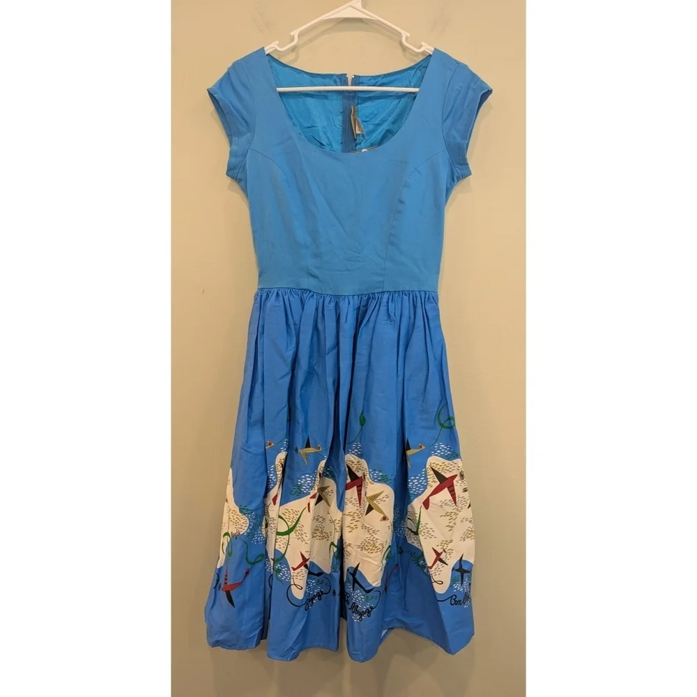 NWT Mary Blair Pinup Couture Bon Voyage Planes Dress Size Small - Picture 8 of 8